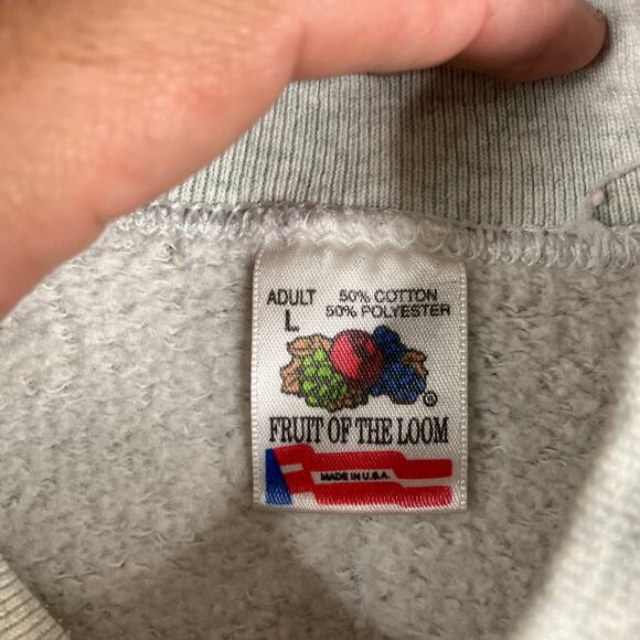 Fruit of the Loom Mens Sweatshirt L Gray I Belong to a Country Club Farm Graphic - Picture 3 of 8